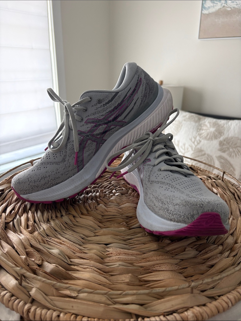 Women's Gray and Pink ASICS